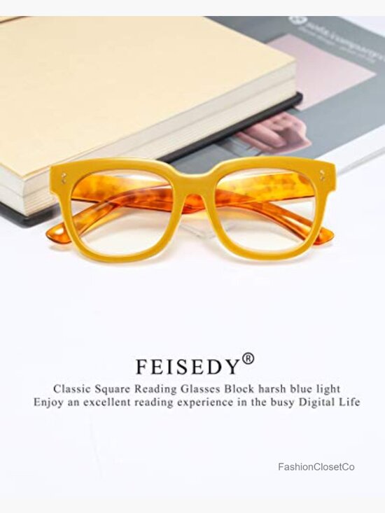 Retro Square Thick Frame Blue Light Blocking Reading Glasses Anti Glare main image 7